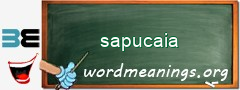 WordMeaning blackboard for sapucaia